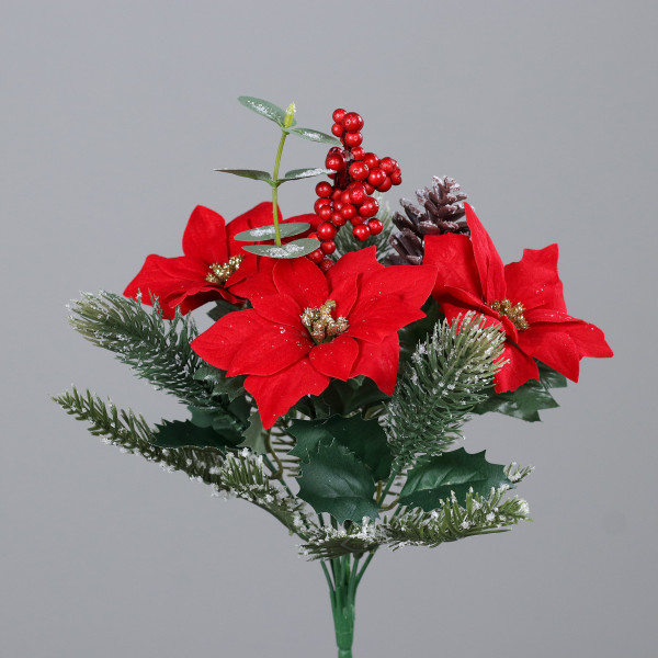 Weihnachts-Mix-Pick in rot aus Kunststoff