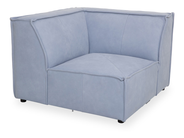 Spitzecke URBINO in Lightblue aus Leder