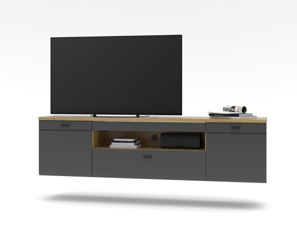 Lowboard HARPER WILLIAMS in graphit aus Dekor