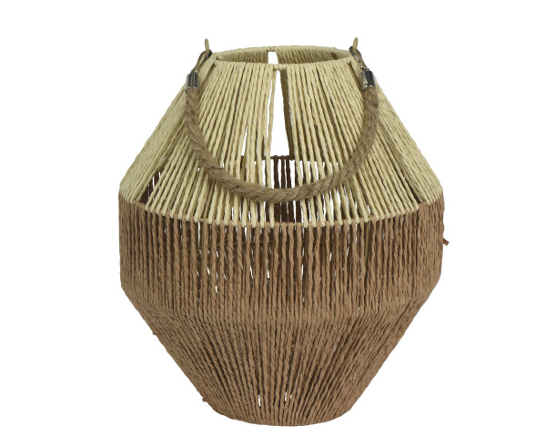 Laterne in beige aus Papier