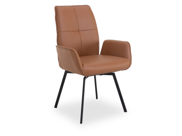 Polsterstuhl HARPER KANNUR in cognac 455