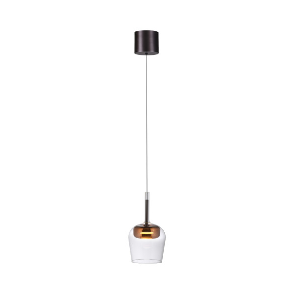 Pendelleuchte Q-KON in kupferfarben aus Glas