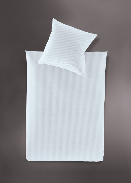 Bettwäsche LUMEN Jersey in blau aus Baumwolle