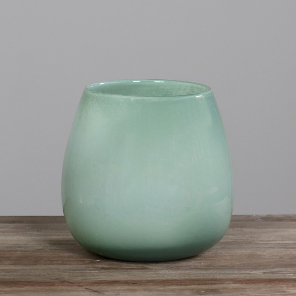 Vase in grün aus Glas
