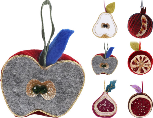 Christbaumschmuck Hänger FRUIT in mehrfarbig aus Kunststoff