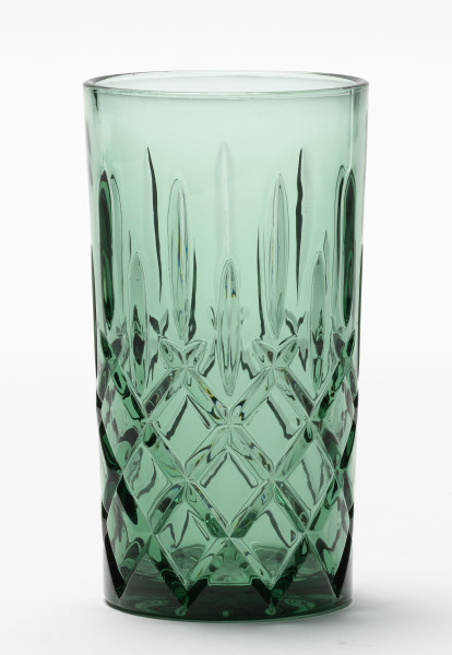 Trinkglas in dunkelgrün aus Glas