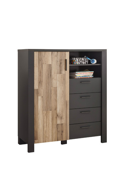 Highboard HARPER BRAGA in graphit aus Dekor