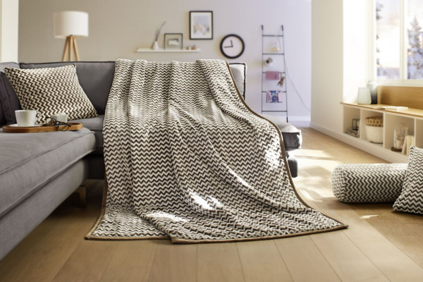 Wendewohndecke Welle taupe (BL 150x200 cm)