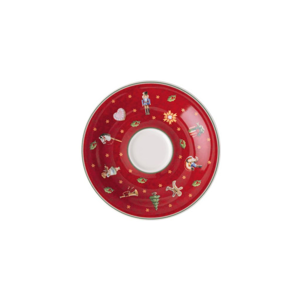 Untertasse Toy\\\'s Delight in rot aus Bone China