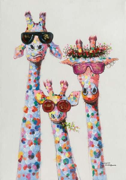 Keilrahmen Mit Giraffen-Motiv Zum Ausmalen – 30 X 30 Cm, Für Acryl, Aquarell, Öl & Buntstifte
