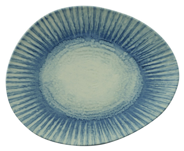 Platte Arthur Krupp SUNLIGHT BLUE in blau aus Steingut