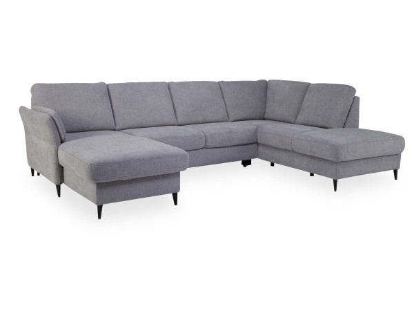 Wohnlandschaft SYSTEMPOLSTER ZAZOU in silver aus Stoff