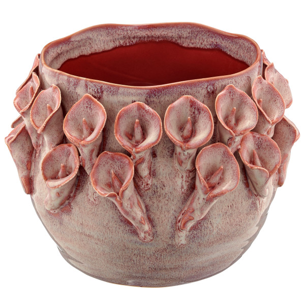 Übertopf in rosa aus Keramik