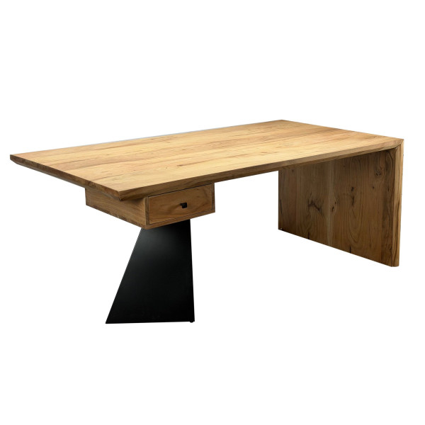 Schreibtisch in braun aus Materialmix
