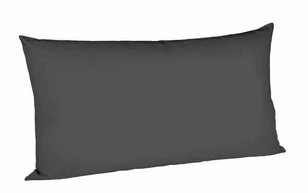 Kissenhülle COLOURS Satin in anthrazit aus Baumwolle