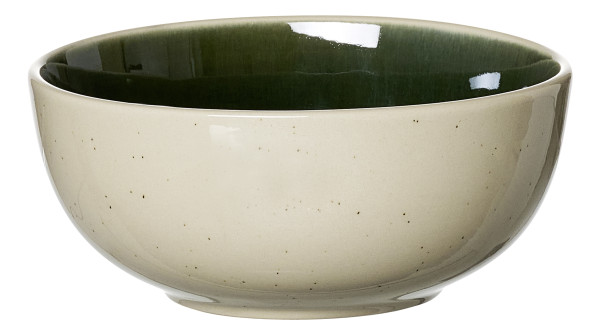 Müslischale SKOG in beige/grün aus Steingut