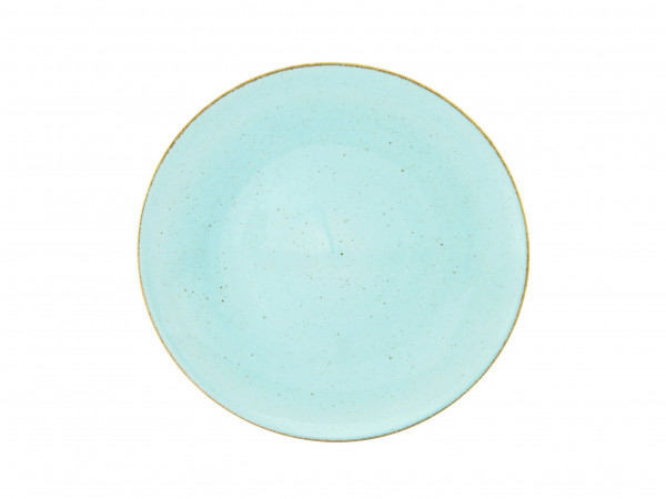 Gourmetteller VINTAGE in aqua aus Porzellan