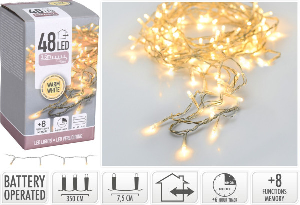 Lichterkette LED in transparent aus Kunststoff