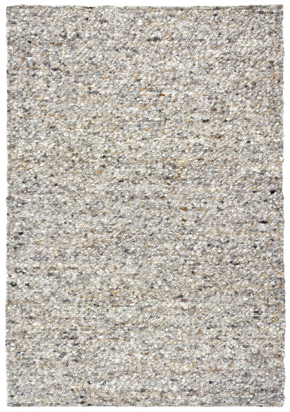 Teppich Tessin grau meliert in grau aus Schurwolle