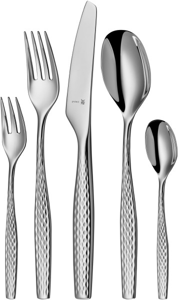 Besteckgarnitur SENTIC in silberfarben aus Metall