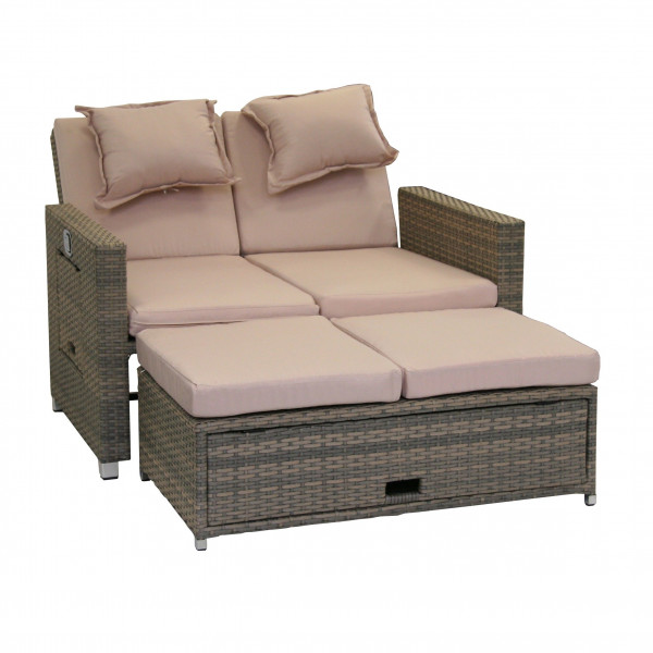 Gartensofa greemotion Bahia Twin in braun
