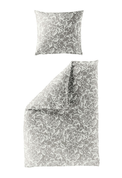 Bettwäsche Mako-Satin beige aus Baumwolle