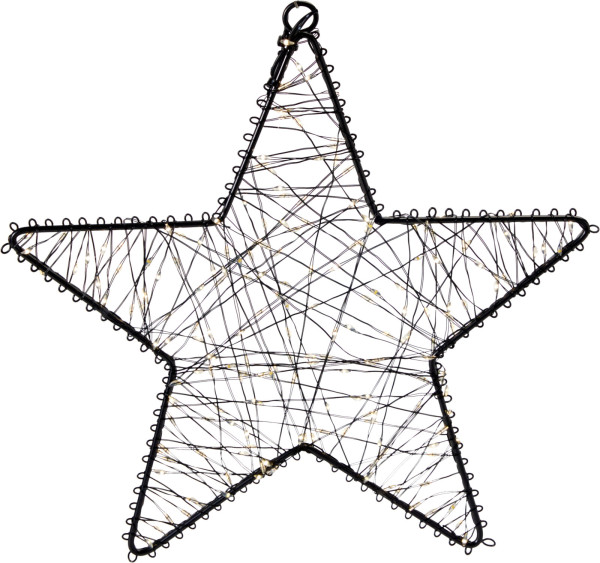 Weihnachtsstern LED in silberfarben aus Metall