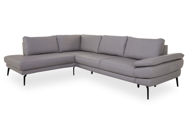 Polsterecke MONDO CIVITA in Alu aus Leder