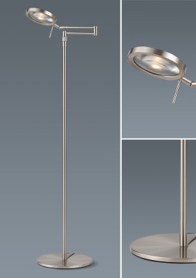 Stehleuchte STANCE in silberfarben aus Metall