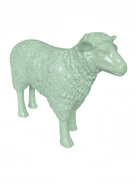 Schaf in weiß aus Polyresin