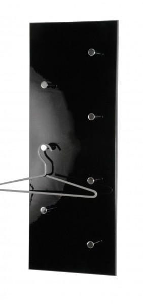 Wandgarderobe in schwarz aus Stahl