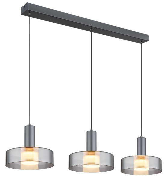 Hängeleuchte GRANT in grau aus Aluminium