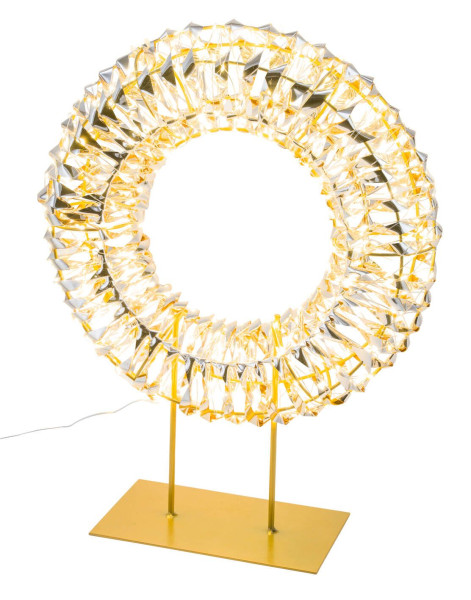 Kranz LED auf Ständer in goldfarben aus Metall