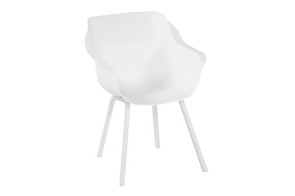 Gartenstuhl SOPHIE in weiß aus Kunststoff