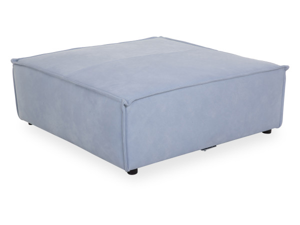 Zwischenhocker URBINO in Lightblue aus Leder