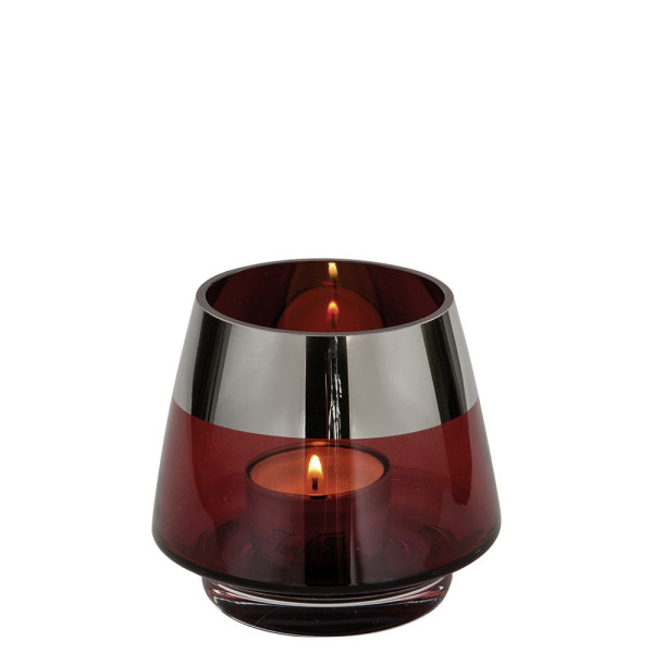 Teelichthalter JONA in rot aus Glas