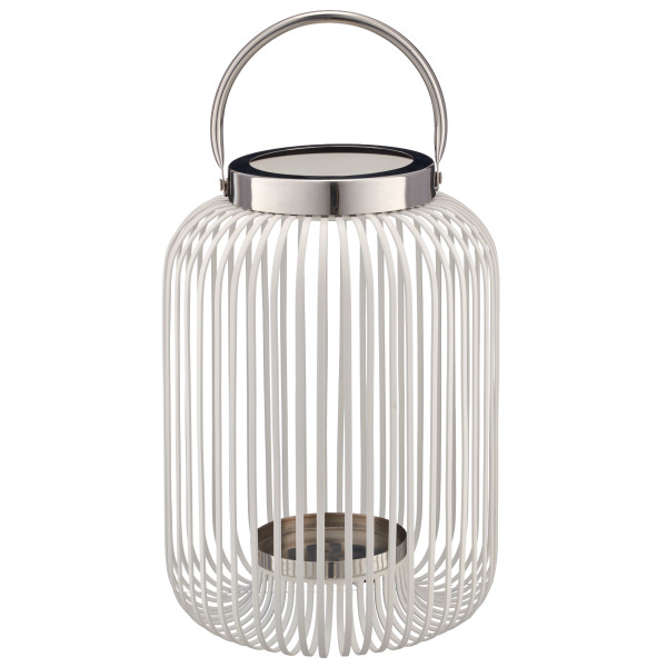 Windlicht in weiß aus Aluminium