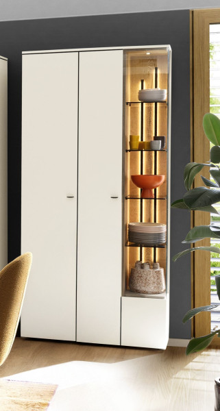 Vitrine VENJAKOB VANYA in weiß aus Lack