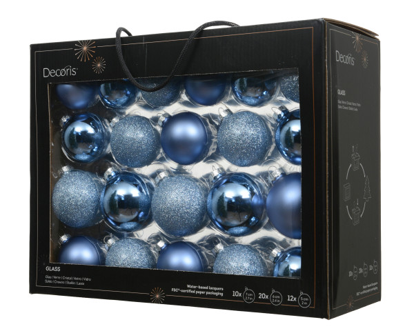 Weihnachtskugel-Box MAXI DÄMMERUNGSBLAU in blau aus Glas