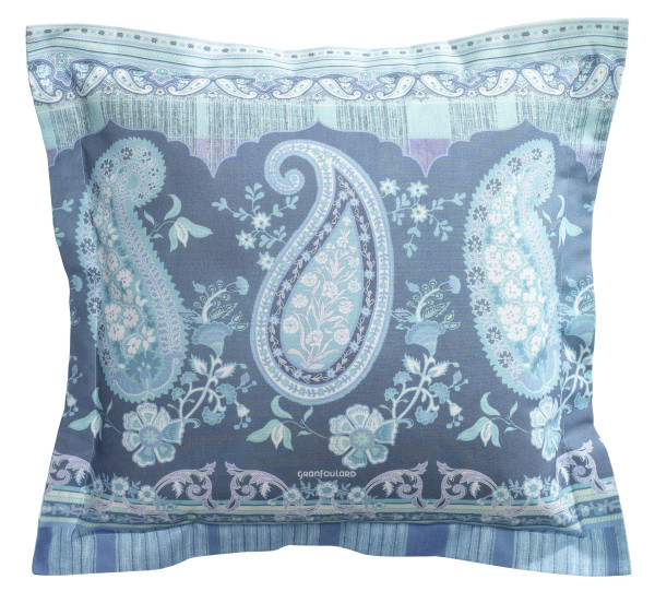 Kissenhülle ANACAPRI V3 Satin in blau aus Baumwolle