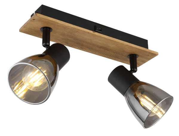 Strahler CLAUDE in braun aus Holz