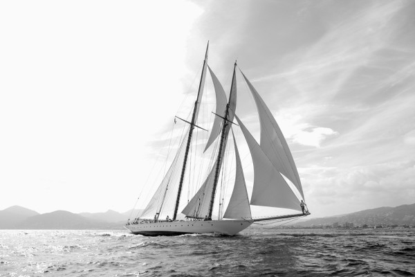 Akustikbild SEGELSCHIFF aus Materialmix