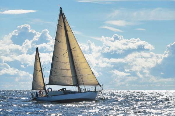 Akustikbild GROßES SEGELSCHIFF aus Materialmix