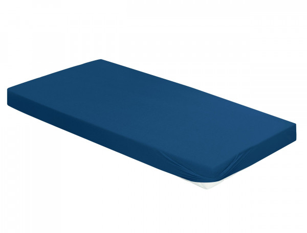 Spannbettlaken JUPITER Jersey in indigo aus Baumwolle