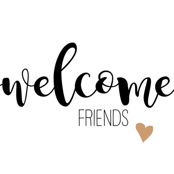 Servietten WELCOME FRIENDS in mehrfarbig aus Papier