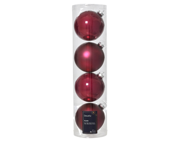 Weihnachtskugel-Box FESTLICH ROSA in pink aus Glas