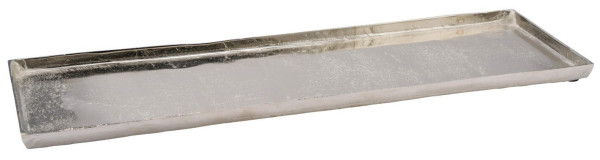 Deko-Tablett in silberfarben aus Aluminium