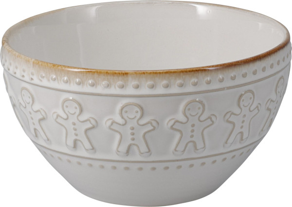 Schale RELIEF in creme aus Steingut