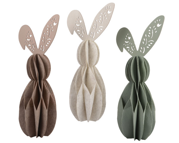 Hase in mehrfarbig aus Filz