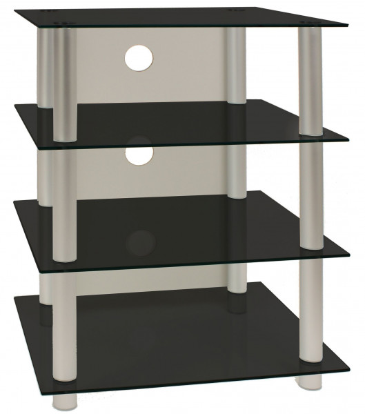 Hifi-Möbel Blados in silberfarben aus Aluminium